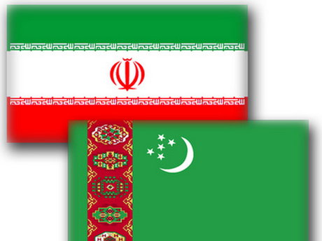 پرچم ايران و تركمنستان